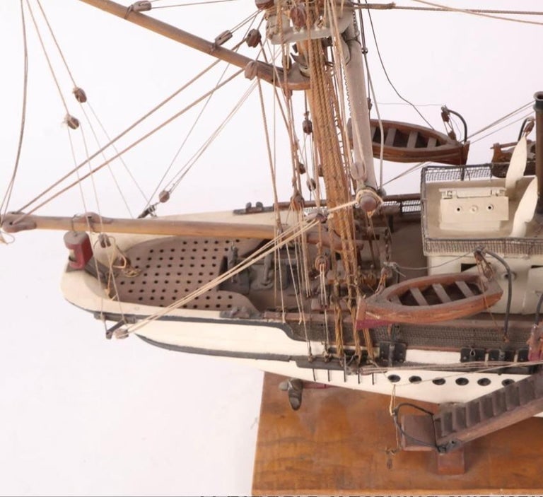 Bench-Made Model Steam Sailboat - 4