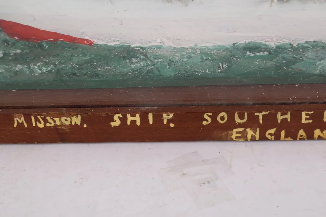 Antique Ship Model in Case - 4