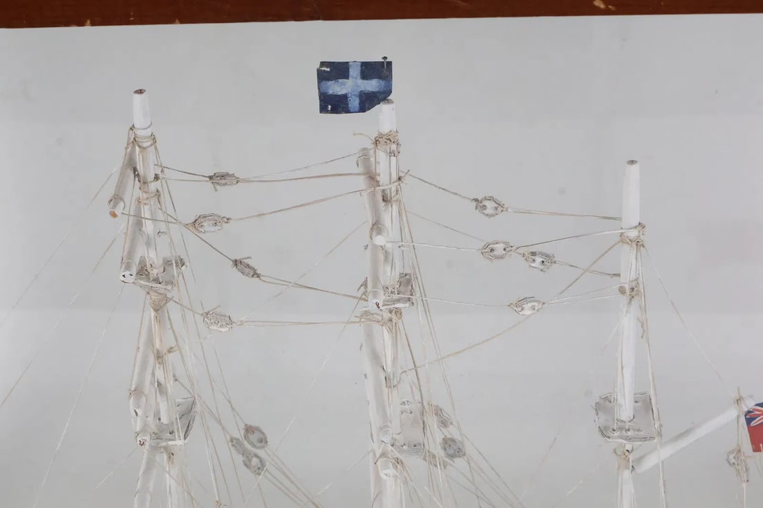 Antique Ship Model in Case - 8