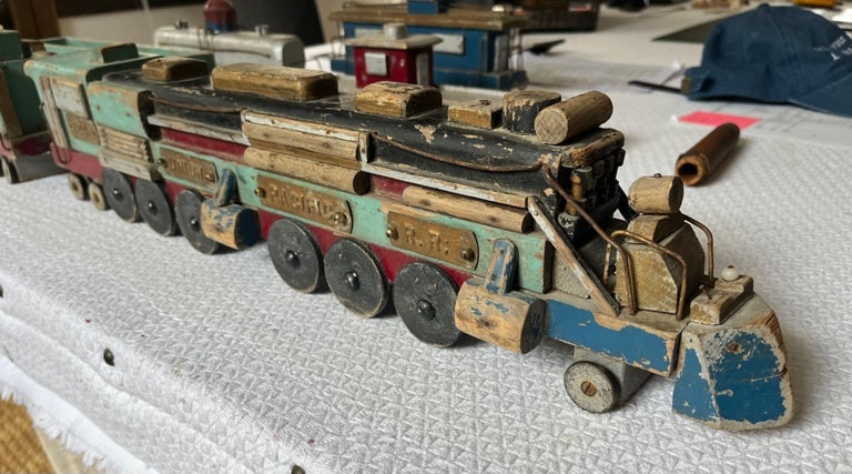 Depression Era Folk-Art Train Set - 10