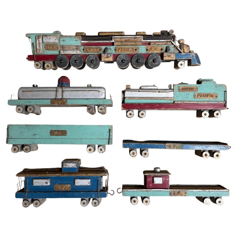 Depression Era Folk-Art Train Set (1 of 10)