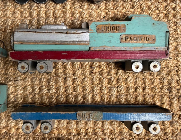 Depression Era Folk-Art Train Set - 3