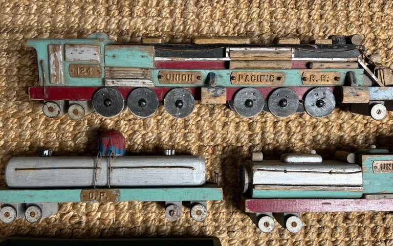 Depression Era Folk-Art Train Set - 6