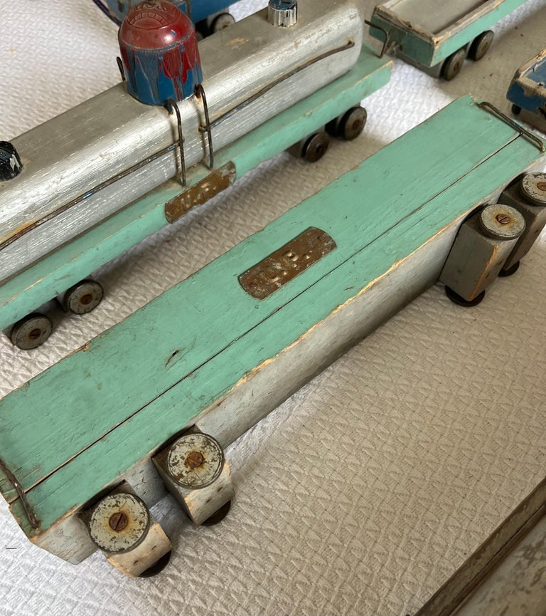 Depression Era Folk-Art Train Set - 7