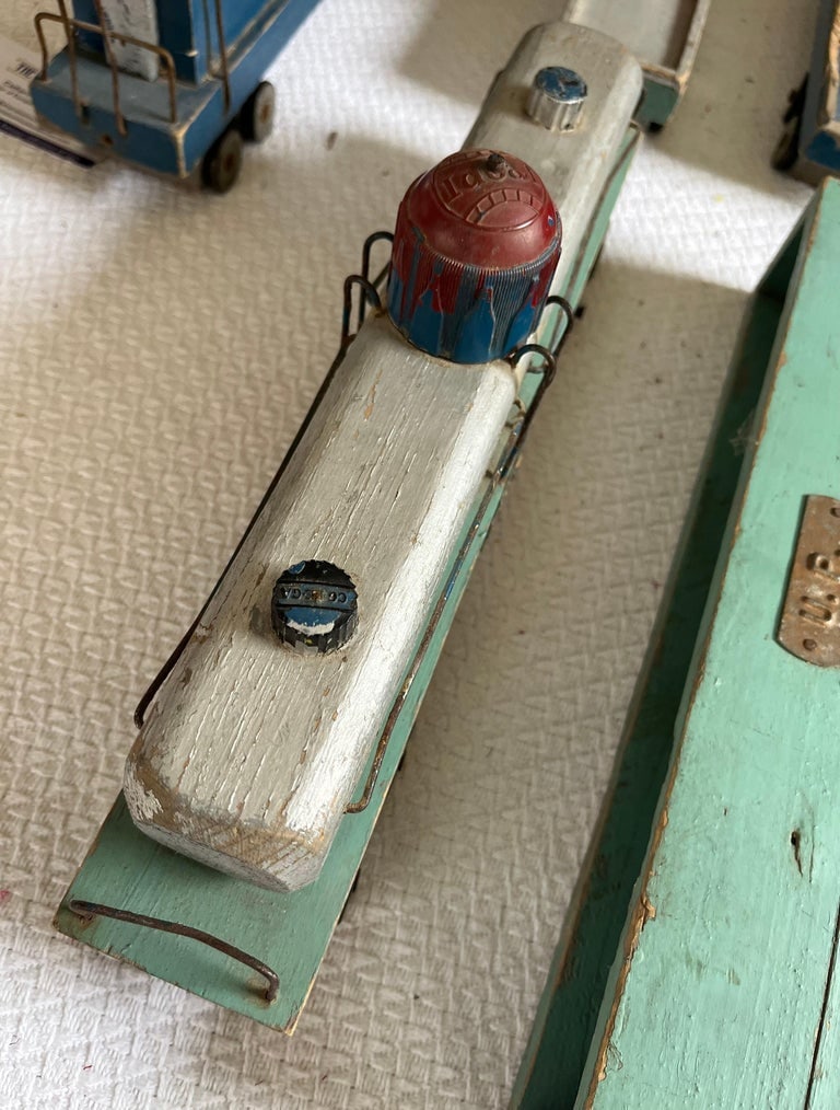 Depression Era Folk-Art Train Set - 8