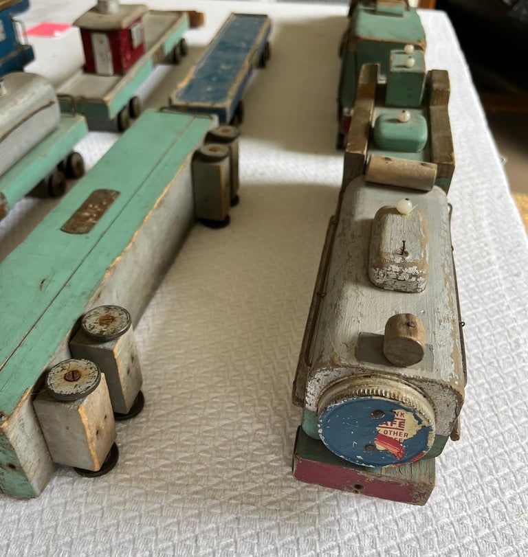 Depression Era Folk-Art Train Set - 9