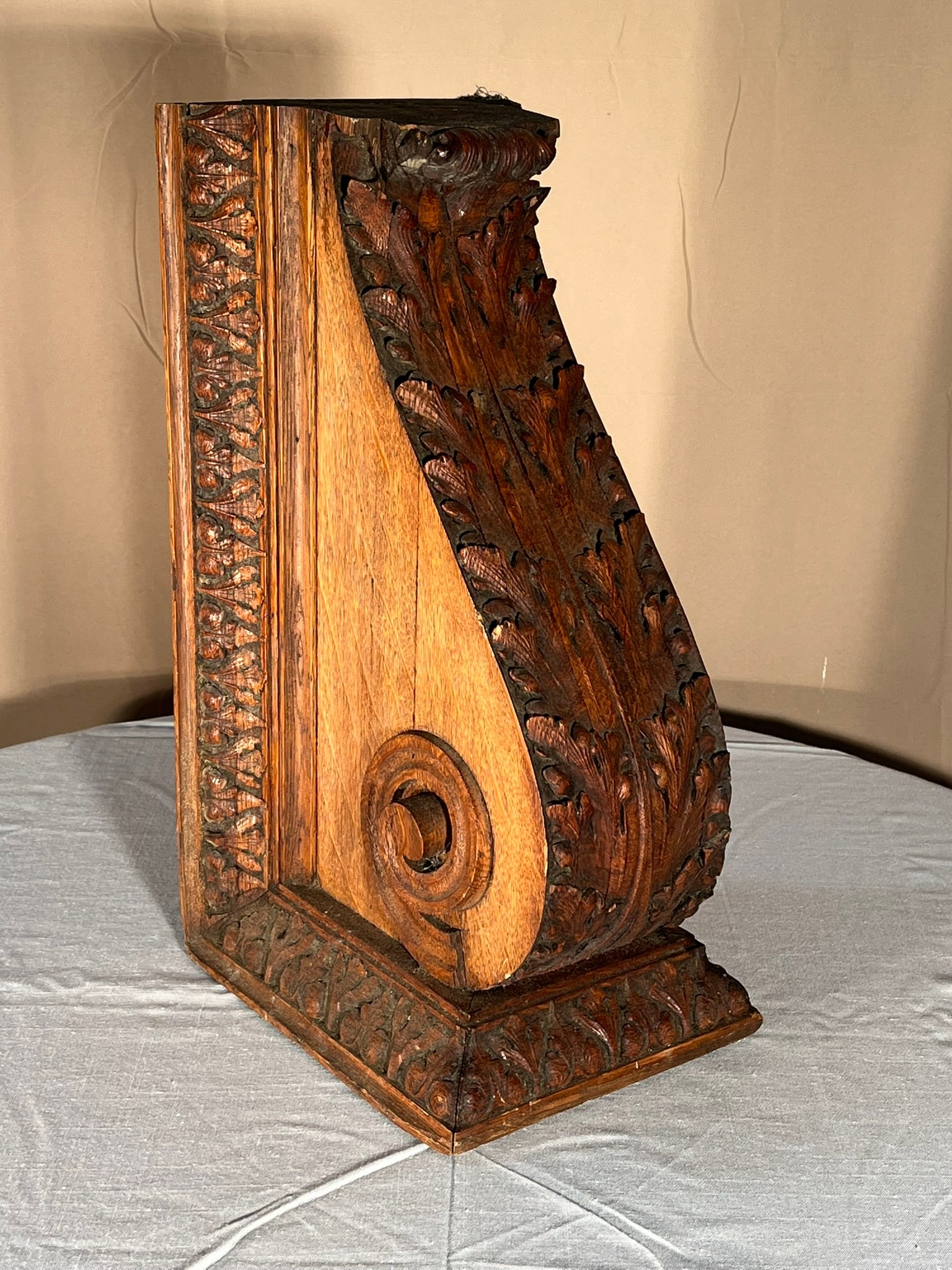 Antique Oak Corbel - 3