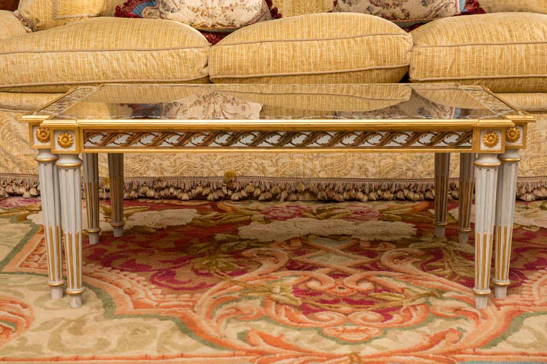 Reverse  Painted Glass Coffee Table (1 of 8)