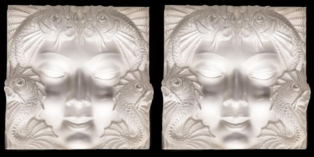 Pair of Lalique "Masques de Femme"  Plaques (1 of 11)