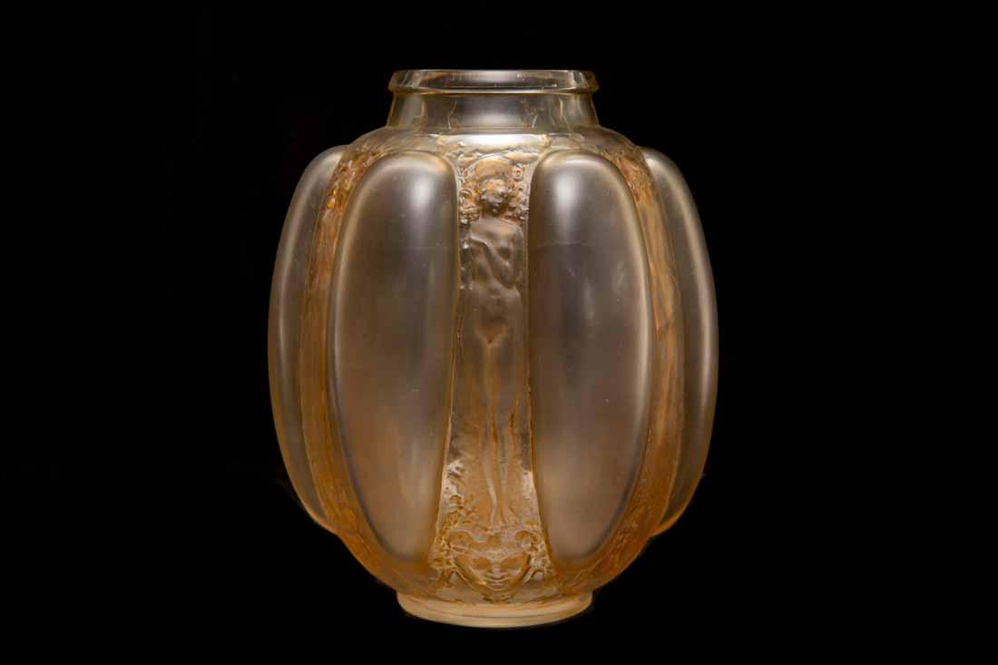 Lalique "6 Figures and Masks" Vase (1 of 10)
