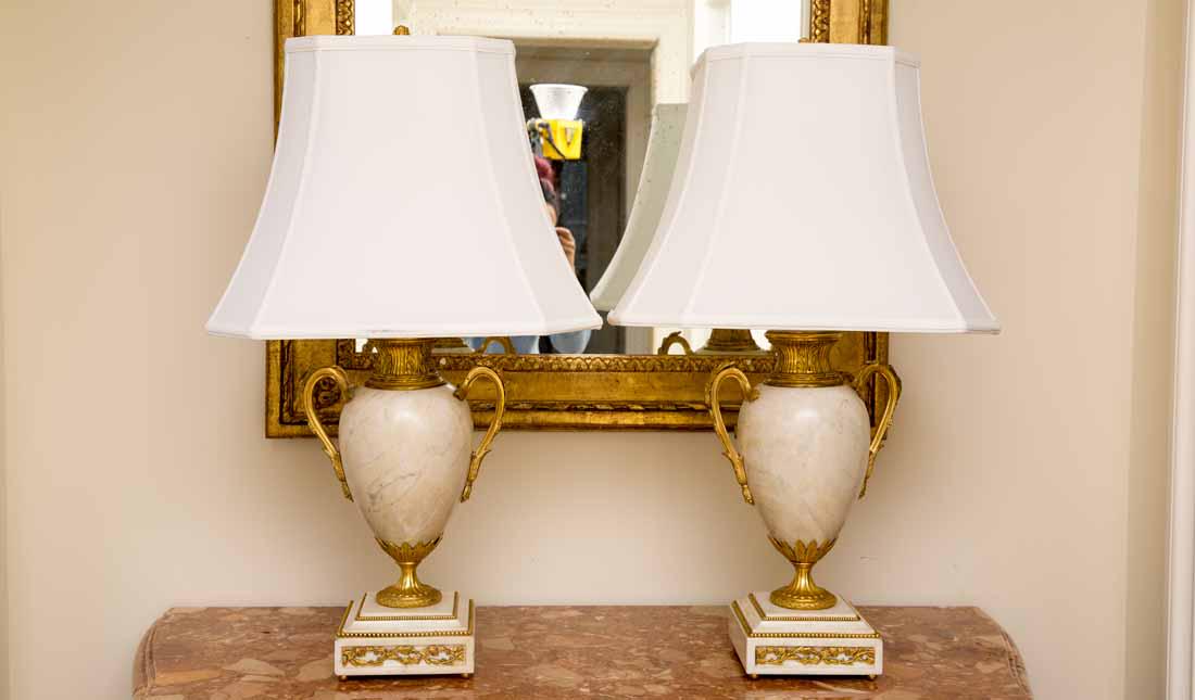 Pair of Marble Lamps (1 of 13)