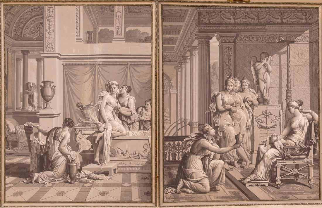 Pair  of French Wallpaper  Panels (1 of 20)