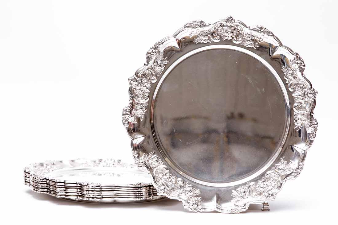 Set of 7 Sterling Silver Chargers (1 of 6)