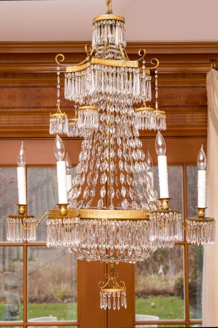 Cut Glass 6-Light Chandelier (1 of 8)