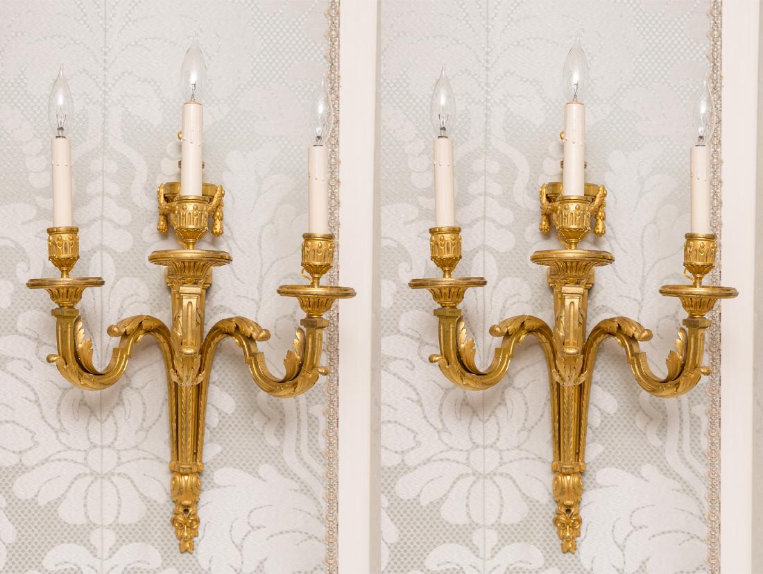 Group of 4  3-Light Sconces (1 of 8)