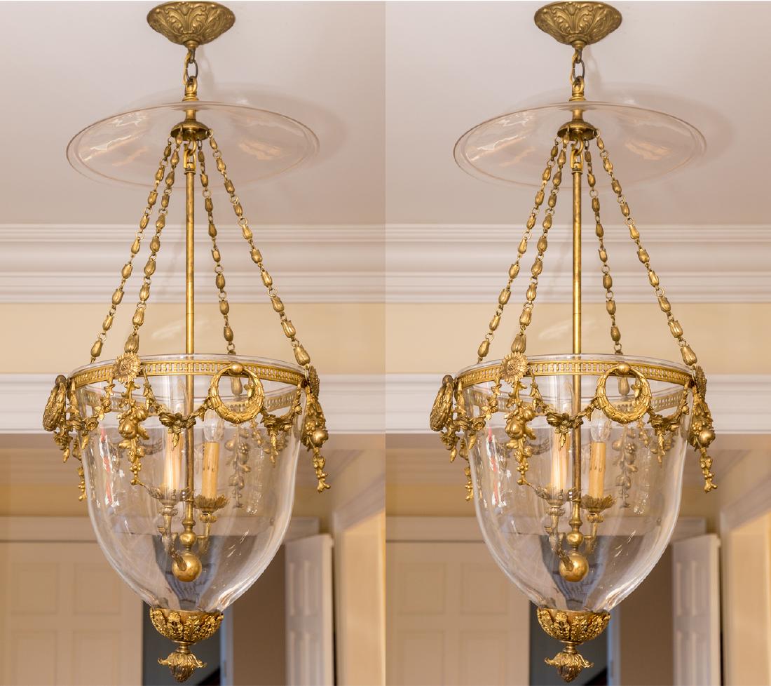 Pair of 2-Light Bell Lanterns (1 of 9)