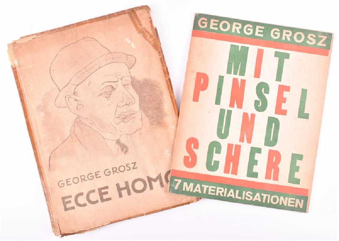 George Grosz, ‘Ecce Homo’, Berlin: George Grosz, ‘Ecce Homo’, Berlin c.1923, comprising 83 reproduction illustrations, published by Malik-Verlag' regular book, Edition D, unsigned, together with 'Mit Pinsel und Schere,