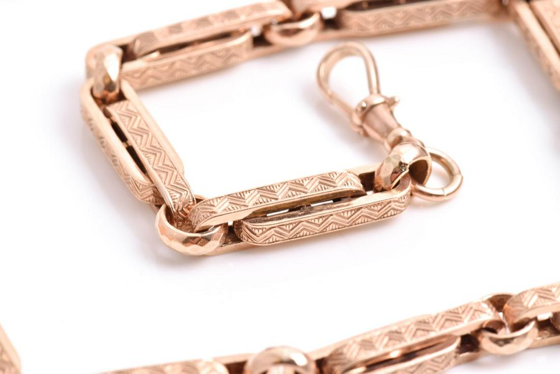 A 9ct rose gold fancy-link necklace  possibly converted (1 of 1)