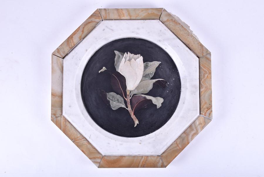 A large Italian circular pietra dura plaqueÂ  (1 of 5)