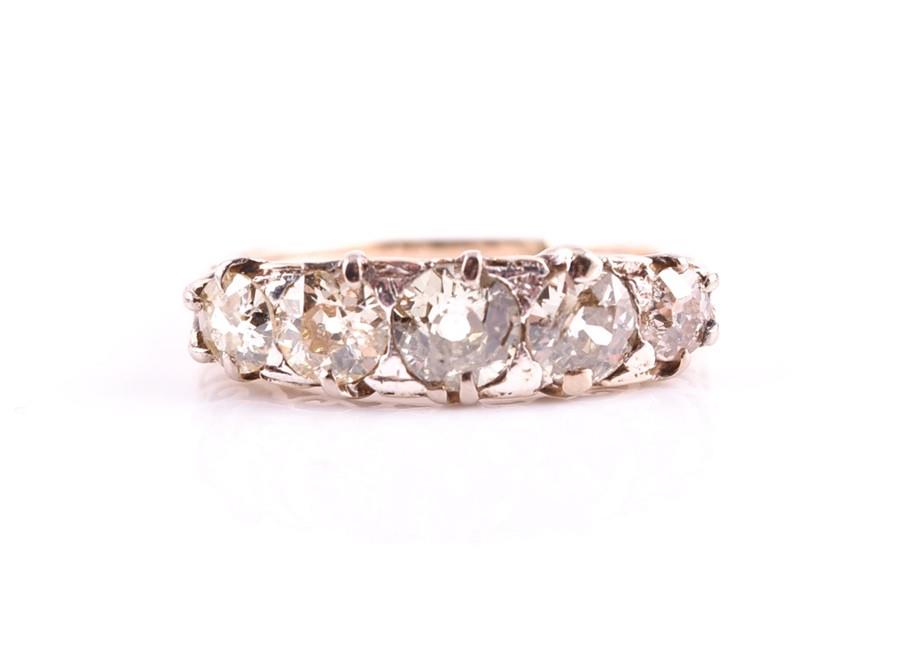 A late 19th / early 20th century diamond ring  set with (1 of 4)