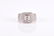 A 9ct white gold and diamond cocktail ring the wide