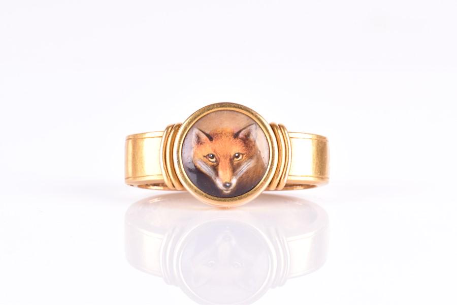 An unusual 19th century yellow gold and enamel scarf (1 of 6)