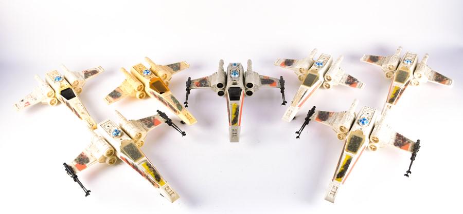 A collection of seven vintage Star Wars X-Wing Fighters (1 of 6)