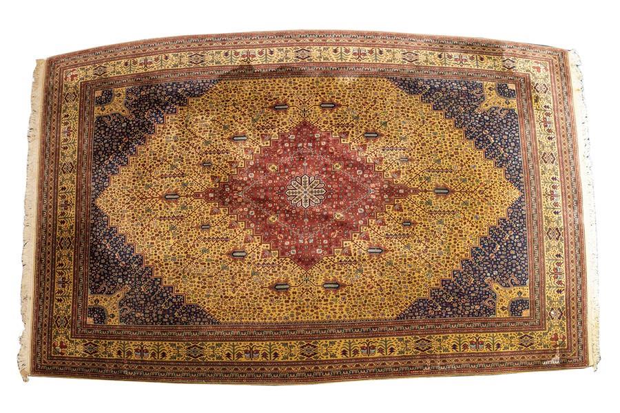 A large modern Persian Tabriz style carpet  with (1 of 3)