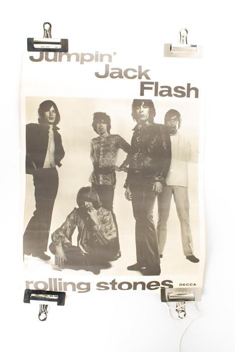 The Rolling Stones: An original Jumpin' Jack Flash: The Rolling Stones: An original Jumpin' Jack Flash promotional poster for Decca Records, 1968, 62 cm x 45 cm.