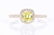 A 14ct yellow gold and yellow diamond halo ring set