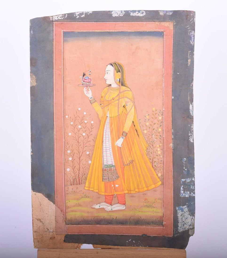 Indian School, 19th century, A Princess holding aloft a (1 of 9)