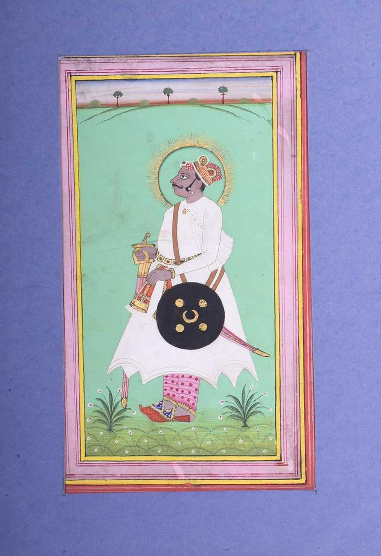 Indian School, 19th century, a full length profile (1 of 8)