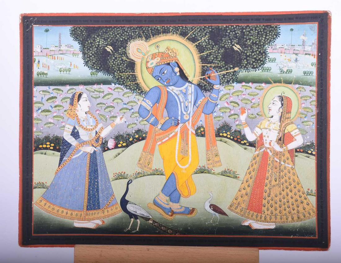Indian School, 19th century, Krishna as Venu-Gopala (1 of 7)
