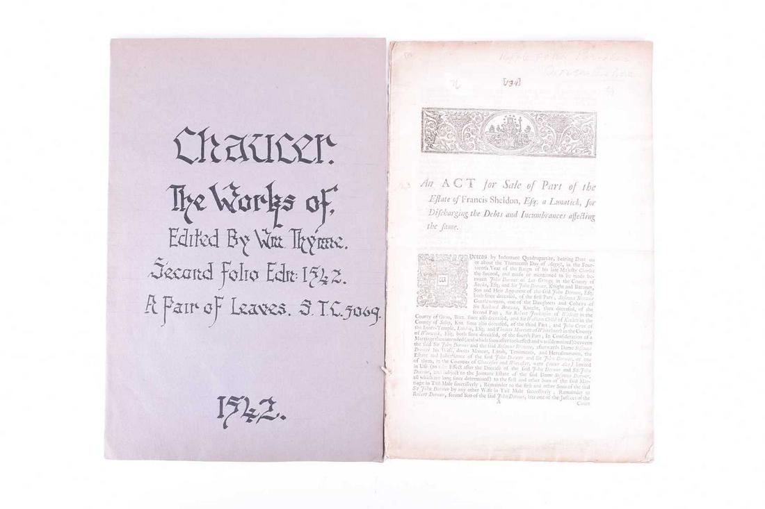 Chaucer, Geoffrey, 'A Pair of Leaves' from The Works (1 of 7)
