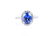 A white gold, white sapphire and blue stone ring set - 3