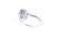 A white gold, white sapphire and blue stone ring set - 4