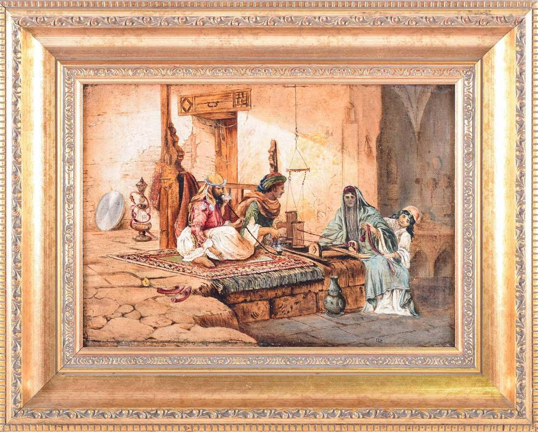 19th Century Orientalist school, 'An Arabian carpet (1 of 4)