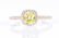 A 14ct yellow gold and yellow diamond halo ring set - 7