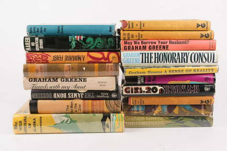 A good quantity of 20th century hardback books, some: A good quantity of 20th century hardback books, some first editions, to include works by Kingsley Amis, Norman Mailer, Dylan Thomas, Graham Greene, Angus Wilson, Iris Murdoch, Ernest Hemingway and oth