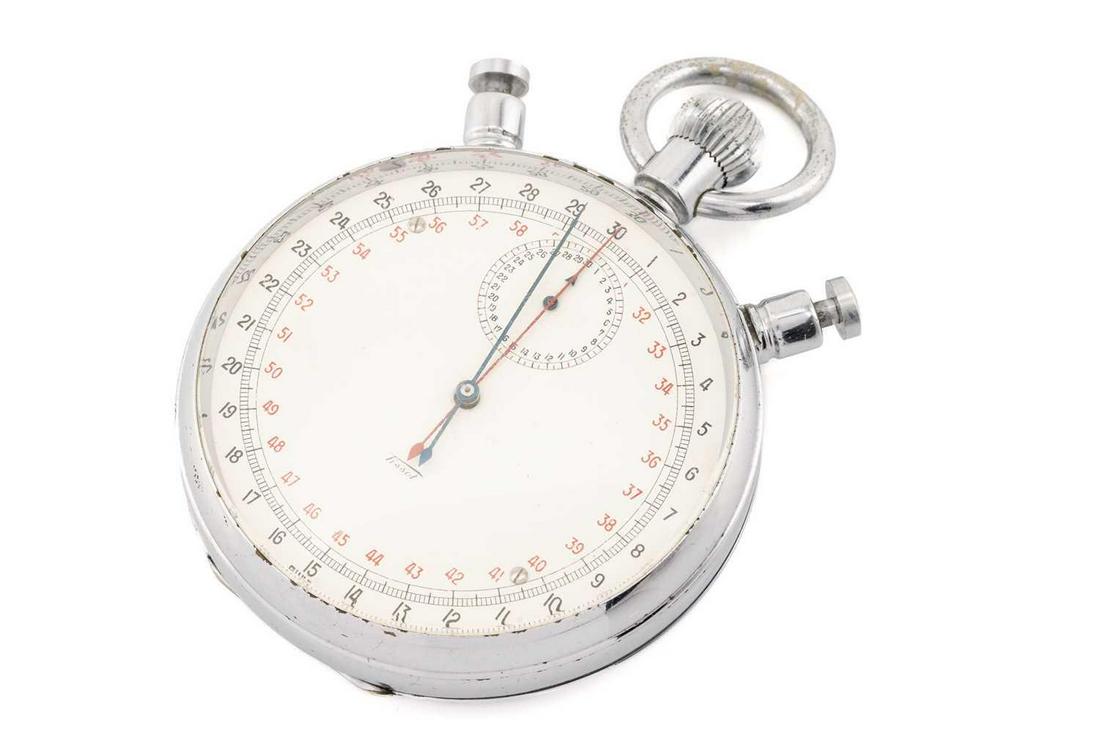 A professional 'record timing' Tissot & Fils mechanical split-second stopwatch, featuring a keyless (1 of 12)