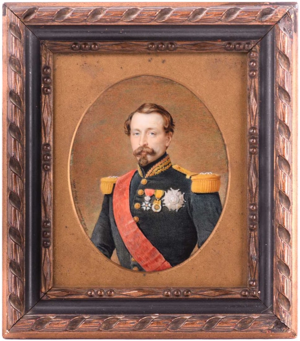 Jean Baptiste FortunÃ© Fournier (1798 - 1864) French, Portrait of Napoleon III in military uniform, (1 of 6)