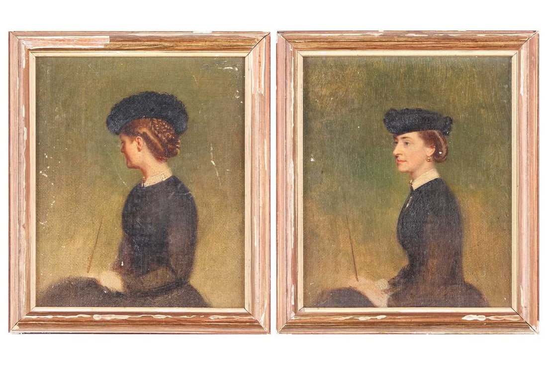 Circle of Sir Francis Grant (1803 - 1878), Half-length portraits of Lady Jane Beatrice Craven and (1 of 5)