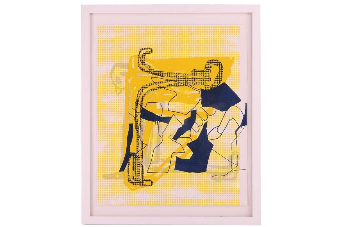 Amy Sillman (b.1966) American, Little 1A (2018), initialled dated and numbered 20/50 in pencil,: Amy Sillman (b.1966) American, Little 1A (2018), initialled dated and numbered 20/50 in pencil, Silkscreen on Arches Hot Press 156 lb Paper, 37 x 44.5 cm, framed and glazed 54 x 44 cm
