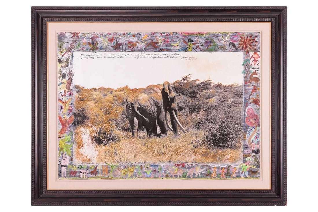 Peter Beard (American, 1938 - 2020), '148 Iber 1968 Marsabit Kenya N.D.F', inscribed and signed in: Peter Beard (American, 1938 - 2020), '148 Iber 1968 Marsabit Kenya N.D.F', inscribed and signed in ink 'Peter Beard, Hog Ranch' with Nairobi address (lower right), gelatin silver print, printed later,