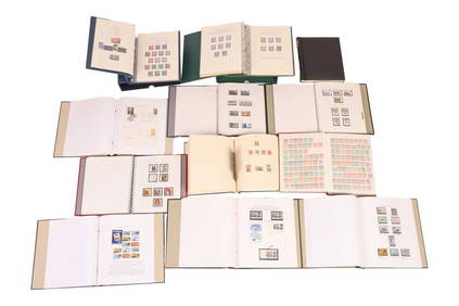 A large collection of 12 stamp albums comprising a Commonwealth and World collection, a collection o (1 of 20)