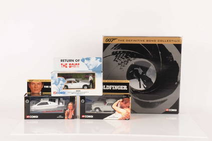 A Corgi The Definitive Bond Film Canister four-piece vehicle set, comprising a model Aston Martin DB (1 of 13)