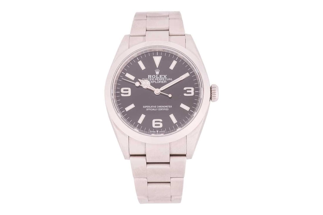 A 2022 Rolex Explorer 36mm steel watch Ref: 124270 - Still under warranty. Model: 124270 Serial: (1 of 9)