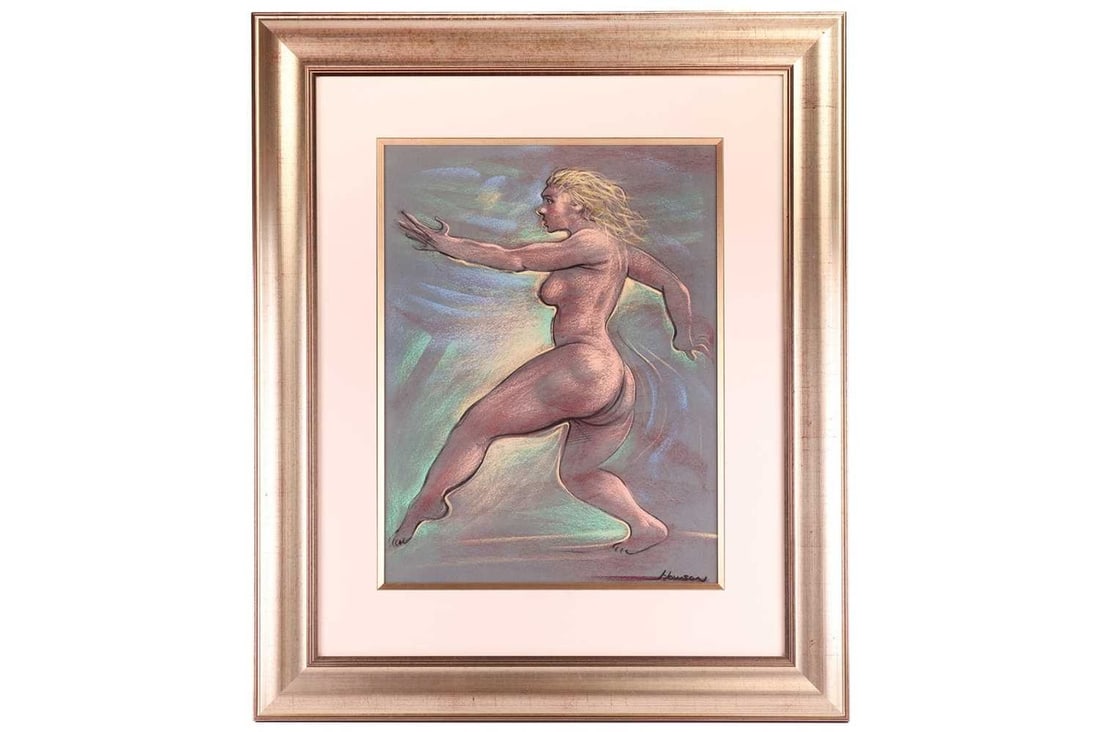 † Peter Howson OBE (b.1958) Scottish, 'Dancing Madonna', pastel, signed to lower right corner,: † Peter Howson OBE (b.1958) Scottish, 'Dancing Madonna', pastel, signed to lower right corner, 59.5 cm x 45 cm, framed and glazed, the frame 97 cm x 81 cm. Private collection, ex lot 165, Bonhams Ed