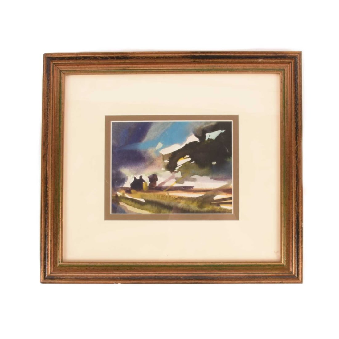 David Smith (Scottish, 1920-1998), Norfolk countryside, watercolour, image 15 cm x 18 cm, framed 35: David Smith (Scottish, 1920-1998), Norfolk countryside, watercolour, image 15 cm x 18 cm, framed 35 cm x 39.5 cm, glazed.