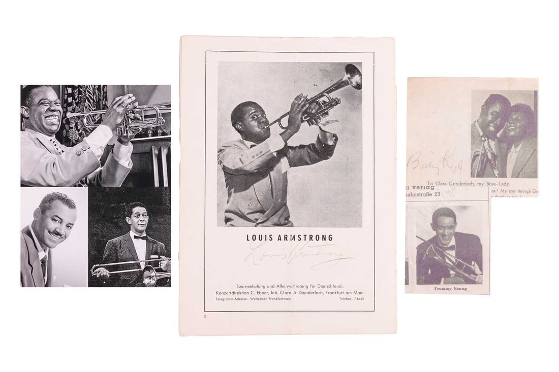 Louis Armstrong (1901-1971), Billy Kyle (1914-1966) and Trummy Young (1912-1984) American jazz (1 of 5)